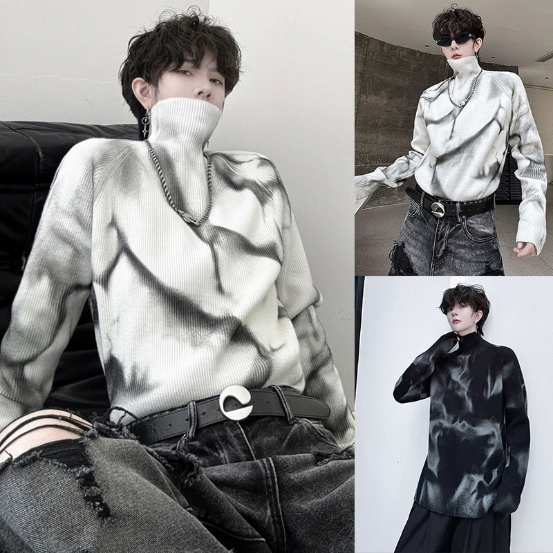 Damen Modischer Pullover mit elegantem Marmormuster Echoarchiv