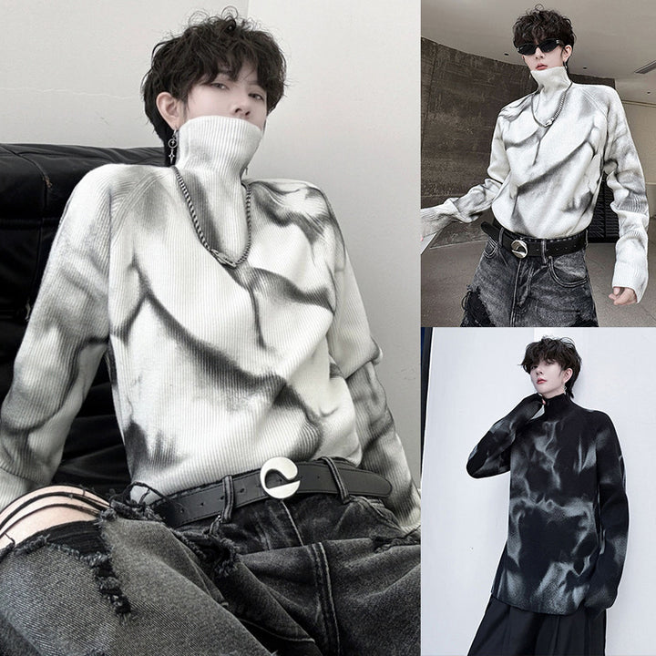 Damen Modischer Pullover mit elegantem Marmormuster Echoarchiv
