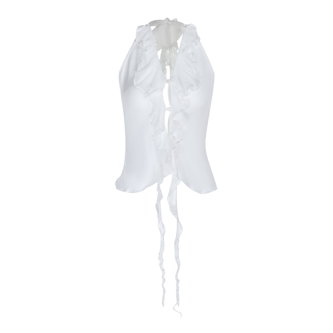 Damen Elegantes Rüschenoberteil mit tiefem V-Ausschnitt – Élovi