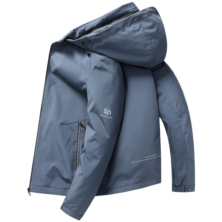 Herren Leichte Kapuzenjacke im urbanen Travel-Style mit Dreiviertelärmeln – Taviero