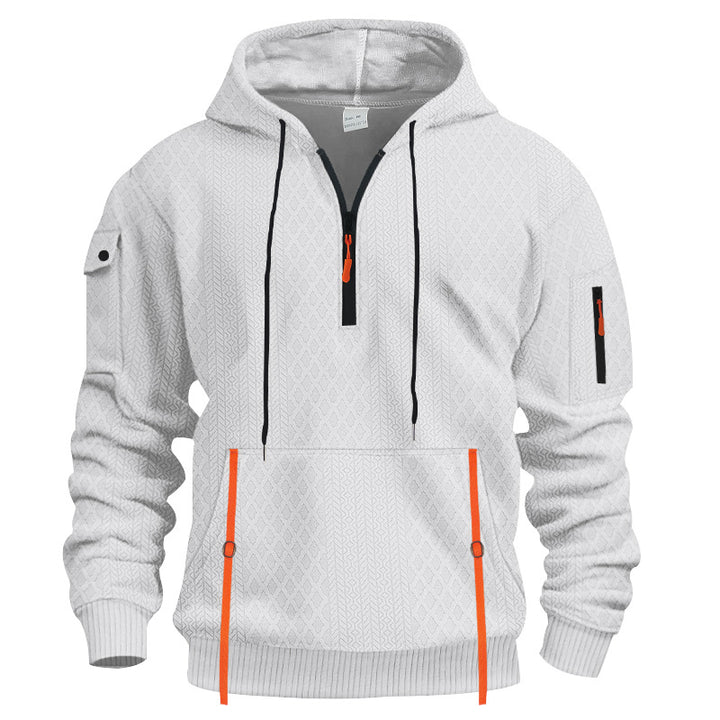 Herren sportlicher Kapuzenpullover mit Struktur und praktischen Taschen Echoarchiv