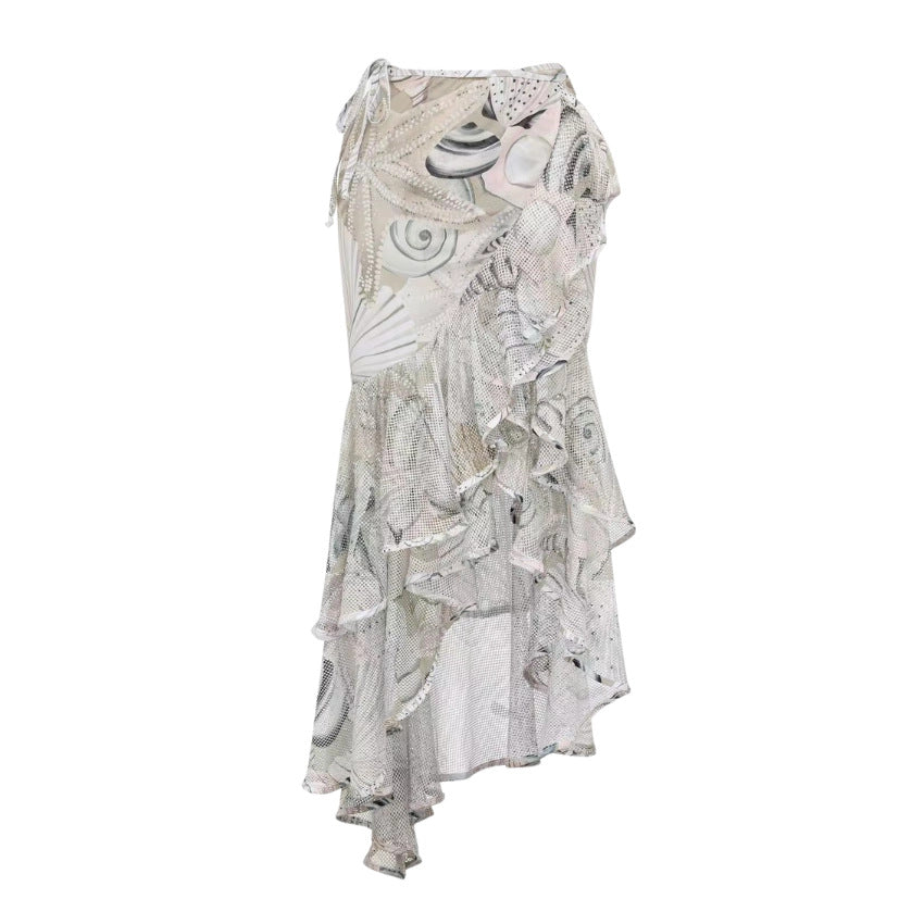 Damen Einseitiger Badeanzug mit floraler Applikation Echo Archiv