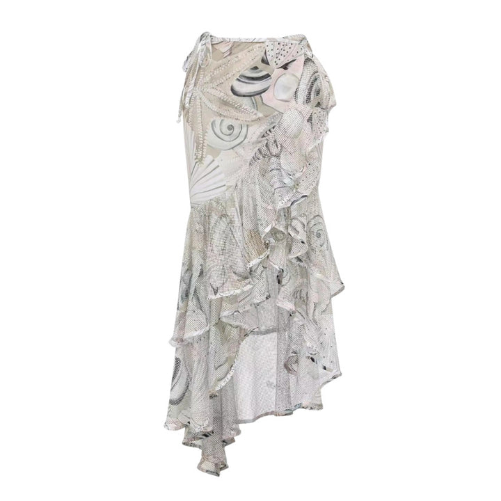 Damen Einseitiger Badeanzug mit floraler Applikation Echo Archiv