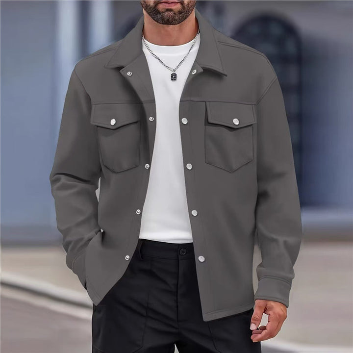 Herren vielseitige Freizeitjacke mit modernen Taschen und Knopfdetails Echoarchiv