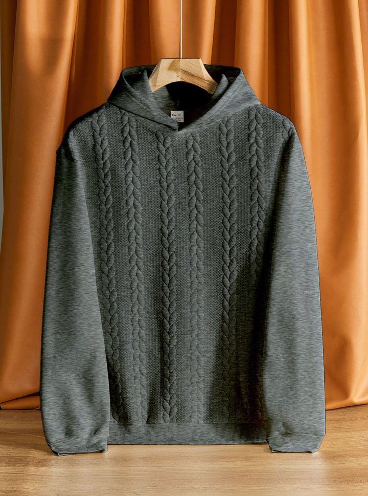 Herren eleganter Kapuzenpullover mit strukturiertem Design Echoarchiv