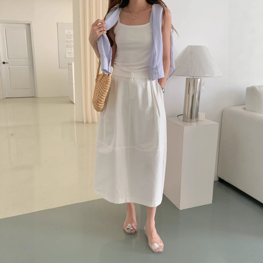 Damen Eleganter Midirock mit Falten Echo Archiv