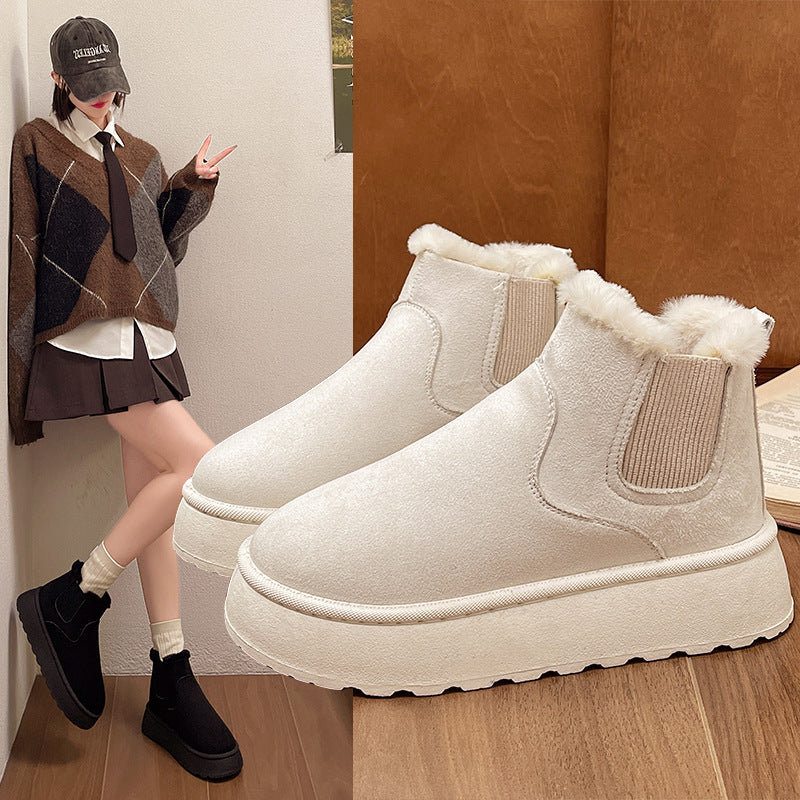 Damen Gefütterte Chelsea‑AnklEcho Archivoots mit Faux‑Fur, elastischem Einsatz und Plateau‑Sohle Echo Archiv