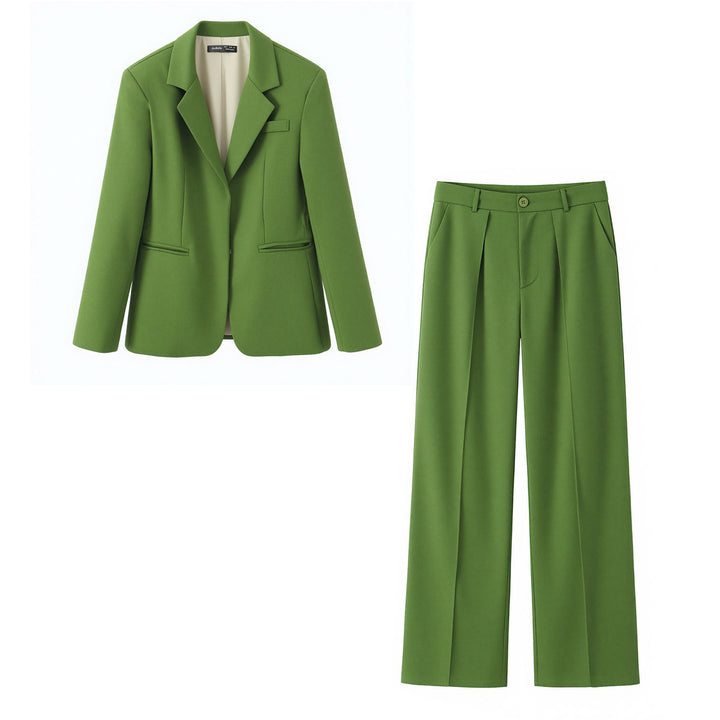 Damen Zweiteiliges tailliertes Blazer‑Set mit figurformendem Sakko und hochtaillierter Weitbein‑Hose Echo Archiv