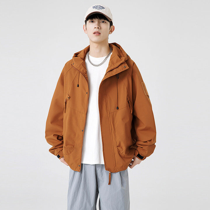 Herren Leichte Funktionsjacke mit hohem Kragen und praktischen Taschen Echoarchiv