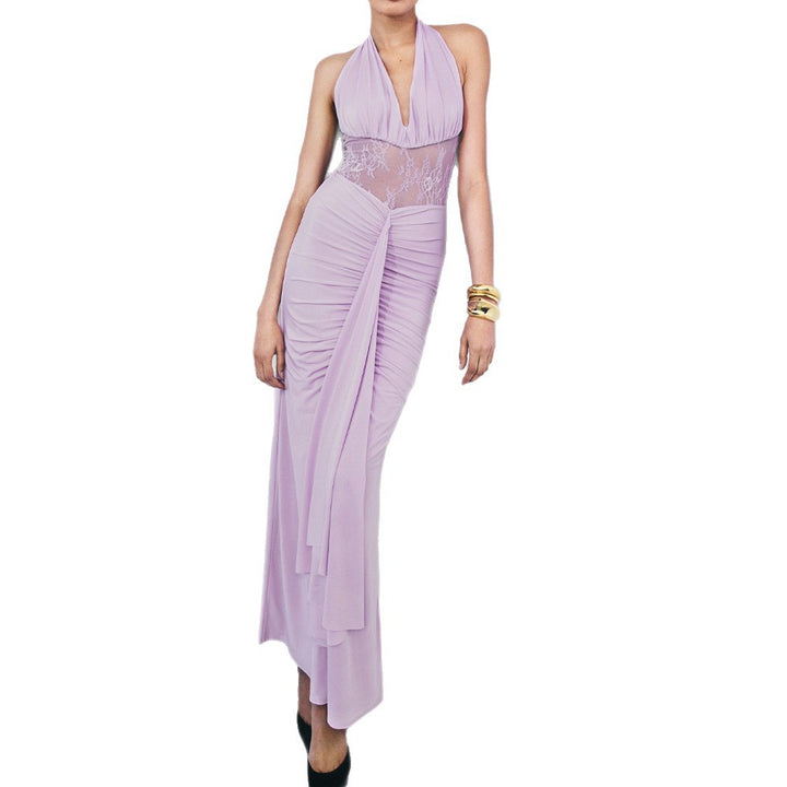 Damen Elegantes Abendkleid mit raffinierten Spitzeneinsätzen Echo Archiv