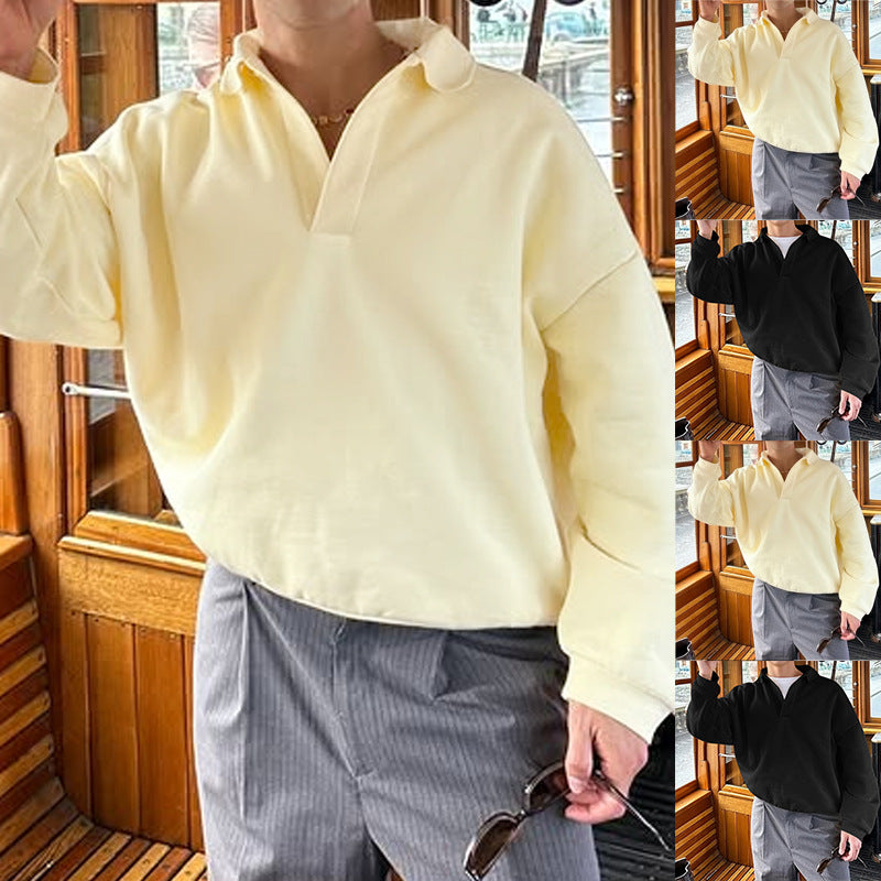 Herren lässiger V-Ausschnitt Pullover aus softem Material Echoarchiv