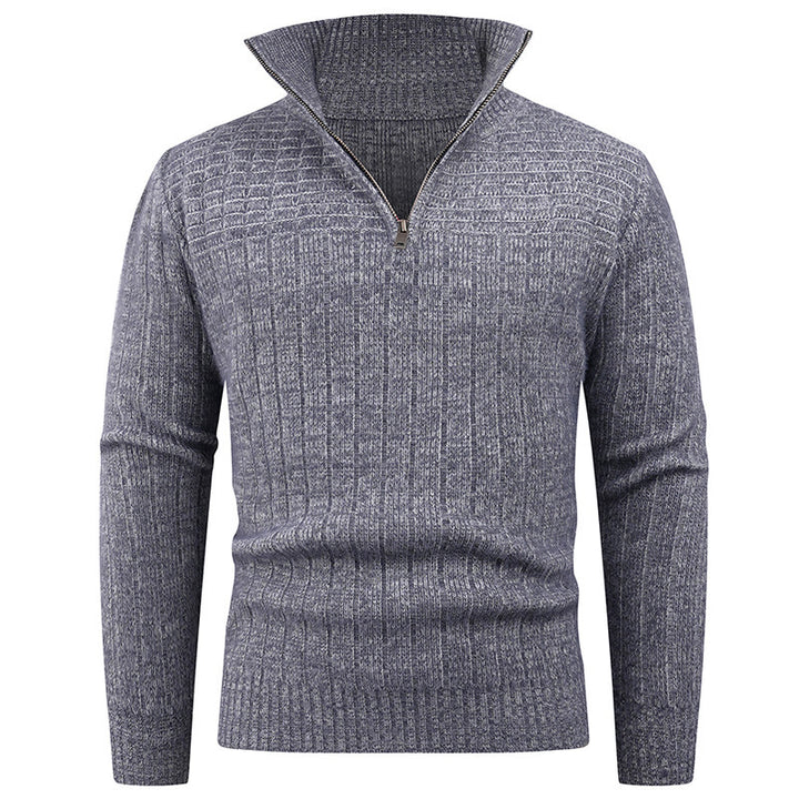 Herren eleganter Rollkragenpullover mit modernem Zopfdesign Echoarchiv