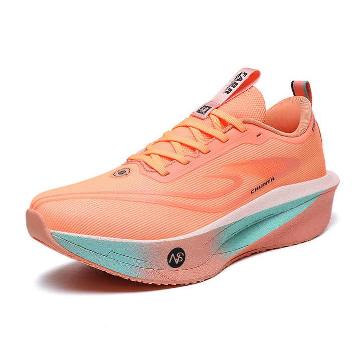 Unisex fließende Race-Performance-Sneaker mit hochprofilierter reaktiver Schaum-Zwischensohle und nahtlosem Leichtstrick-Obermaterial – Tavélo