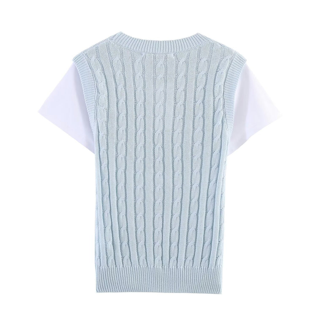 Damen Strickoberteil mit lässigem Schnitt und innovativem Layering Echo Archiv