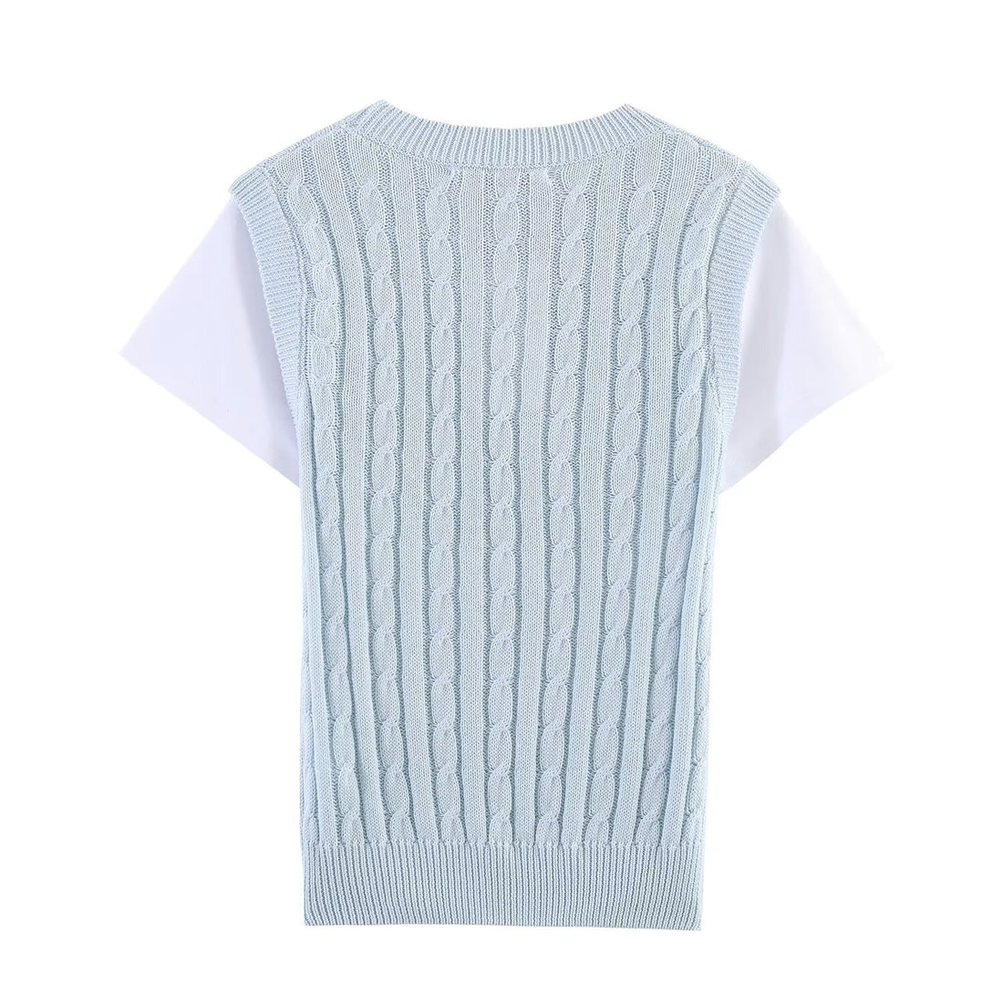 Damen Strickoberteil mit lässigem Schnitt und innovativem Layering – Mavelle