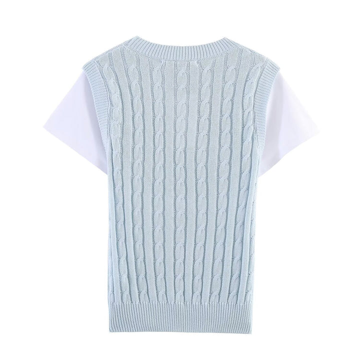 Damen Strickoberteil mit lässigem Schnitt und innovativem Layering Echo Archiv