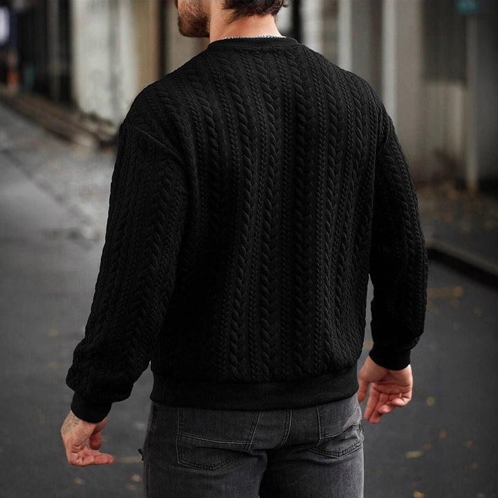 Herren Strickpullover mit strukturiertem Muster Echoarchiv