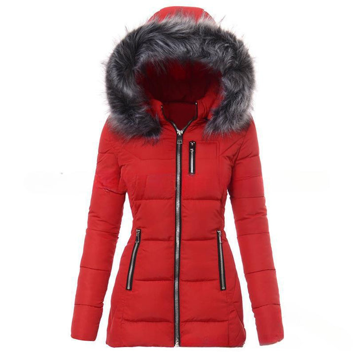 Damen Winterjacke mit abnehmbarem Kunstpelzkragen Echoarchiv