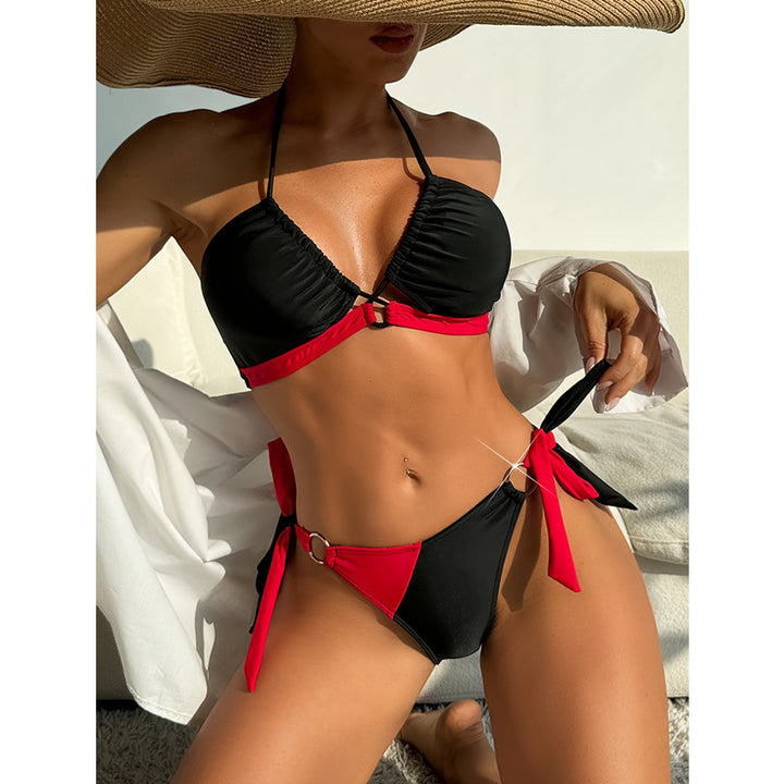 Damen Triangel-Bikini mit verstellbaren Trägern und sportlichem Rüschendesign Echo Archiv