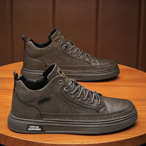 Damen modische High-Top Sneakers mit hochwertigem Lederobermaterial Echo Archiv