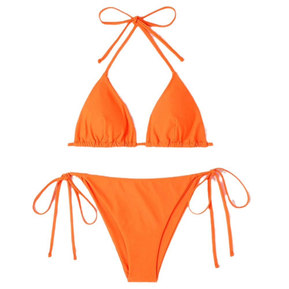 Damen Triangel-Bikini mit verstellbaren BindEchoarchivändern und raffinierten Details Echoarchiv