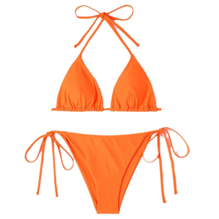Damen Triangel-Bikini mit verstellbaren BindEchoarchivändern und raffinierten Details Echoarchiv