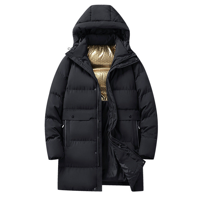 Herren langer gesteppter Winterparka mit Kapuze, wasserabweisender Außenhülle & wärmereflektierendem Innenfutter Echoarchiv