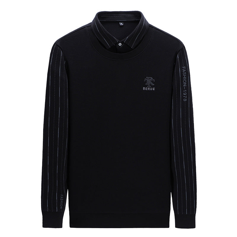 Herren eleganter Strickpullover mit hochwertiger Struktur und modischem Stehkragen Echoarchiv