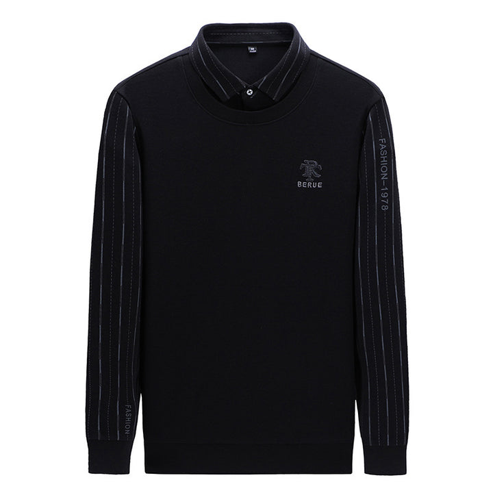 Herren eleganter Strickpullover mit hochwertiger Struktur und modischem Stehkragen Echoarchiv