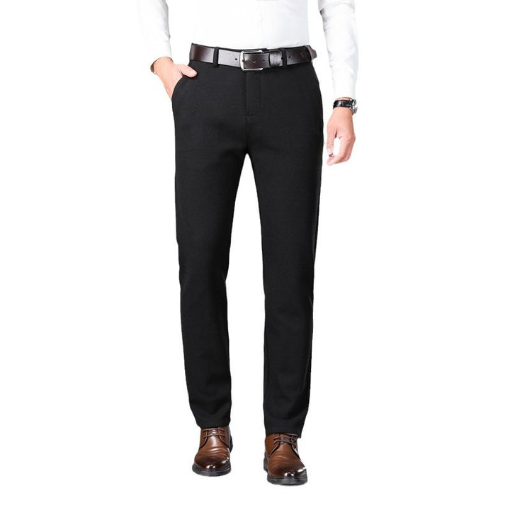 Herren Elegante Stretch-Wolloptik-Hose mit geradem Schnitt und elastischem Bund Echo Archiv