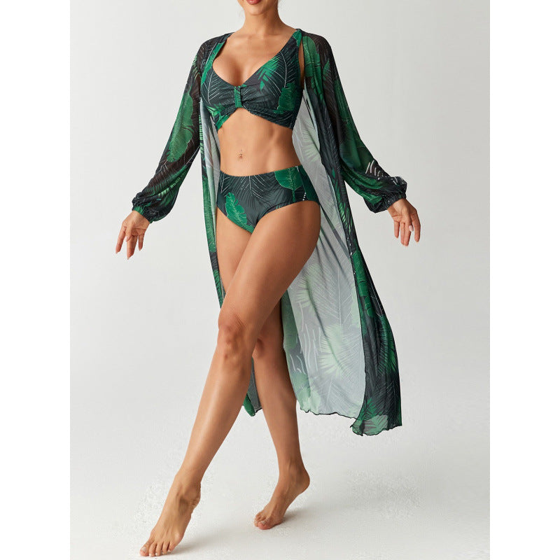 Damen Bikiniset mit farbenfrohem Design und transparenter Strandumhüllung Echo Archiv