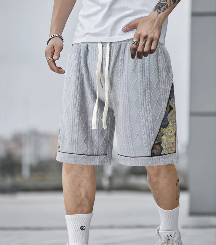 Herren modische Shorts mit kreativem grafischen Design Echoarchiv