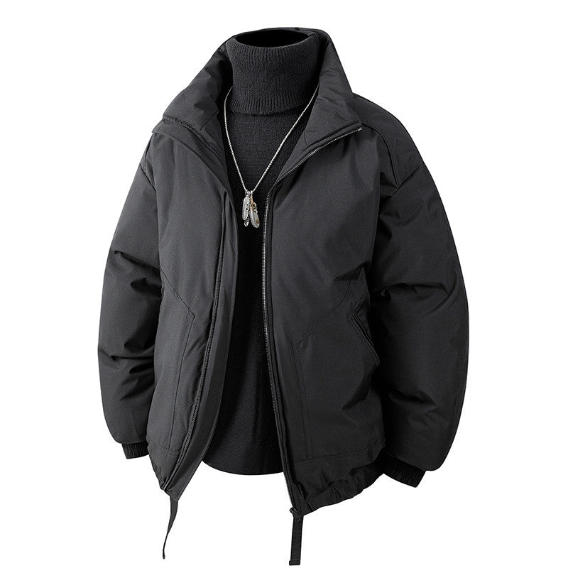 Herren Oversized Thermo‑Steppjacke mit hohem Kragen, Reißverschluss und Tunnelzug Echo Archiv