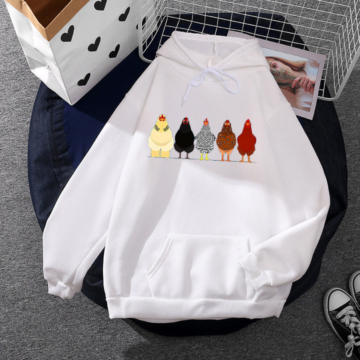 Damen oversized Kapuzenpullover mit Kängurutasche und süßem Avocado‑Toast-Print – Auréline
