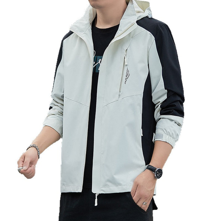 Herren Leichte wind- und wasserabweisende Kapuzenjacke im sportlichen Utility‑Style Echo Archiv