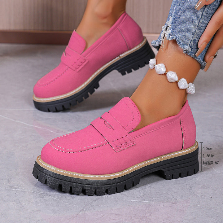 Damen Chunky Loafer mit grober Profilsohle und Faux‑Suede Obermaterial Echo Archiv