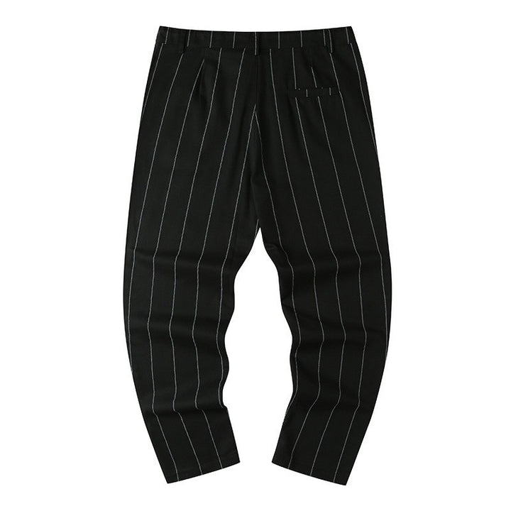 Herren Slim-Fit Cropped Chinohose mit Nadelstreifen und elastischem Bund Echo Archiv