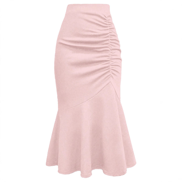 Damen eleganter Midirock mit asymmetrischem Schnitt und Raffung Echo Archiv
