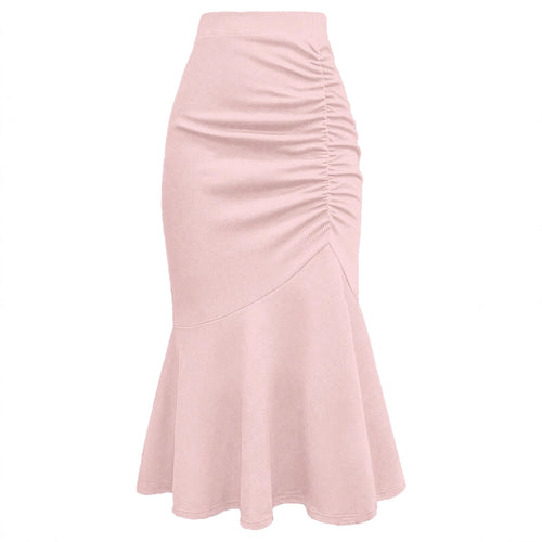 Damen eleganter Midirock mit asymmetrischem Schnitt und Raffung Echo Archiv