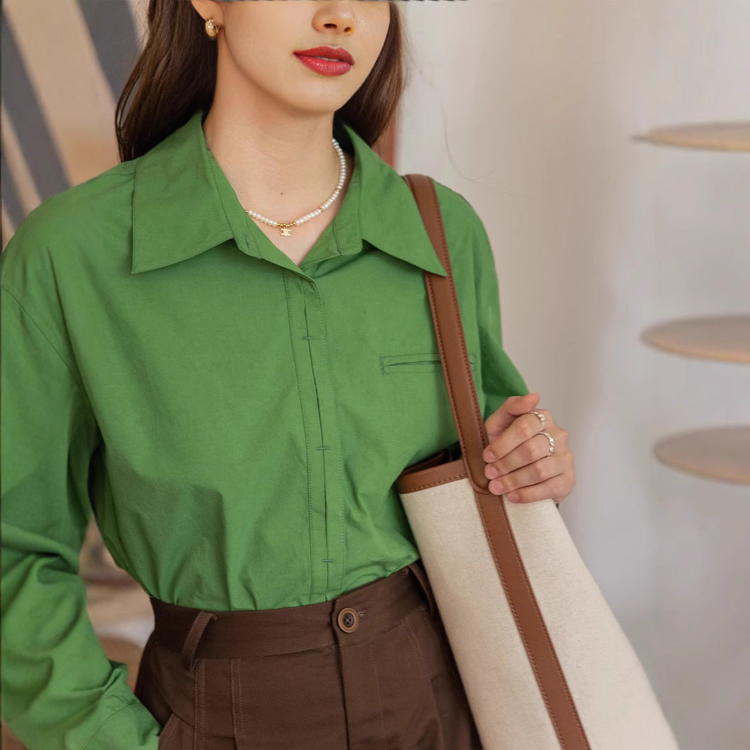 Damen Oversized Hemdbluse mit Brusttasche Echoarchiv