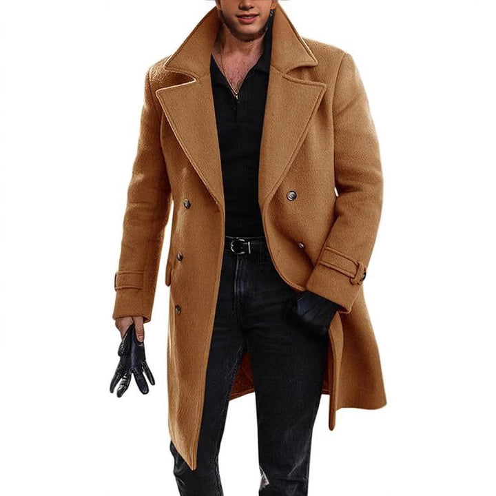 Herren eleganter Langmantel mit doppelter Knopfleiste Echoarchiv