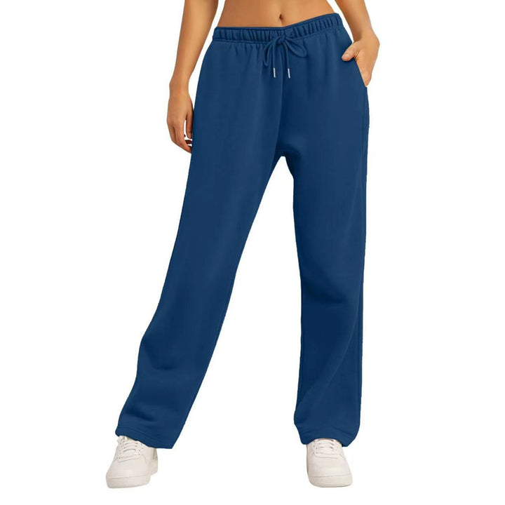 Damen nan weite High‑Waist Loungewear‑Jogginghose mit elastischem Bund Kordelzug und Seitentaschen Echo Archiv