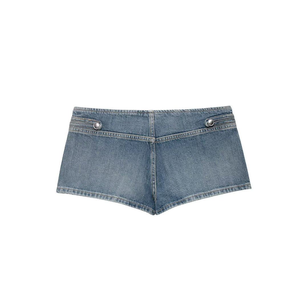 Damen Denim-Shorts mit dekorativen Knöpfen Echo Archiv