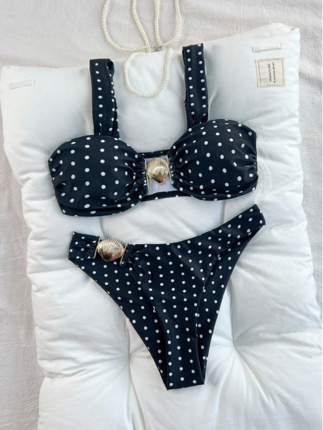 Damen Bandeau-Bikini-Set mit Muschel-Detail Echo Archiv