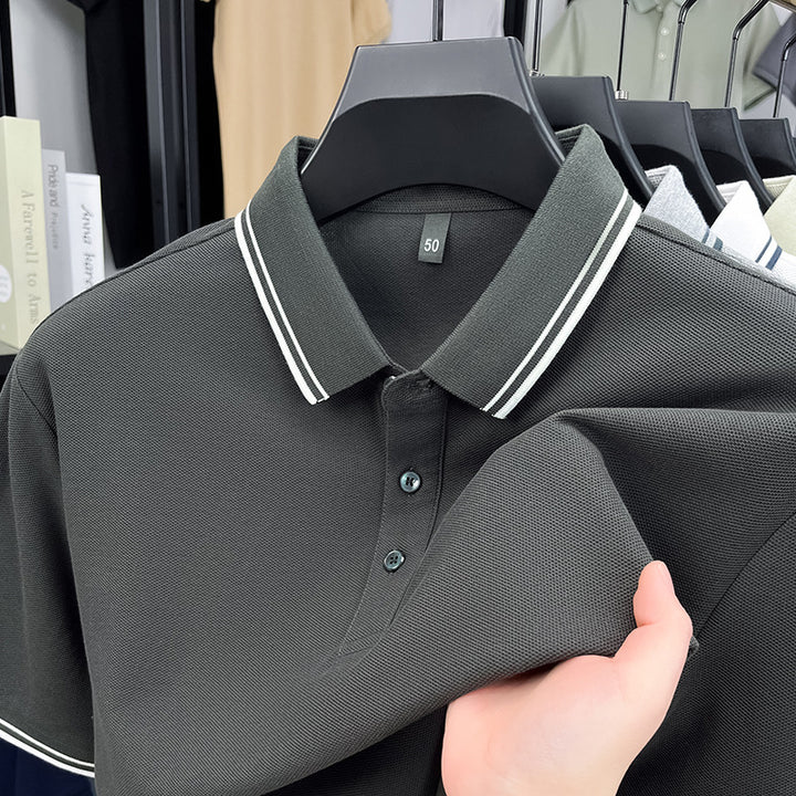 Herren sportliches Poloshirt mit strukturiertem Piqué-Stoff und modernem Kragen Echoarchiv