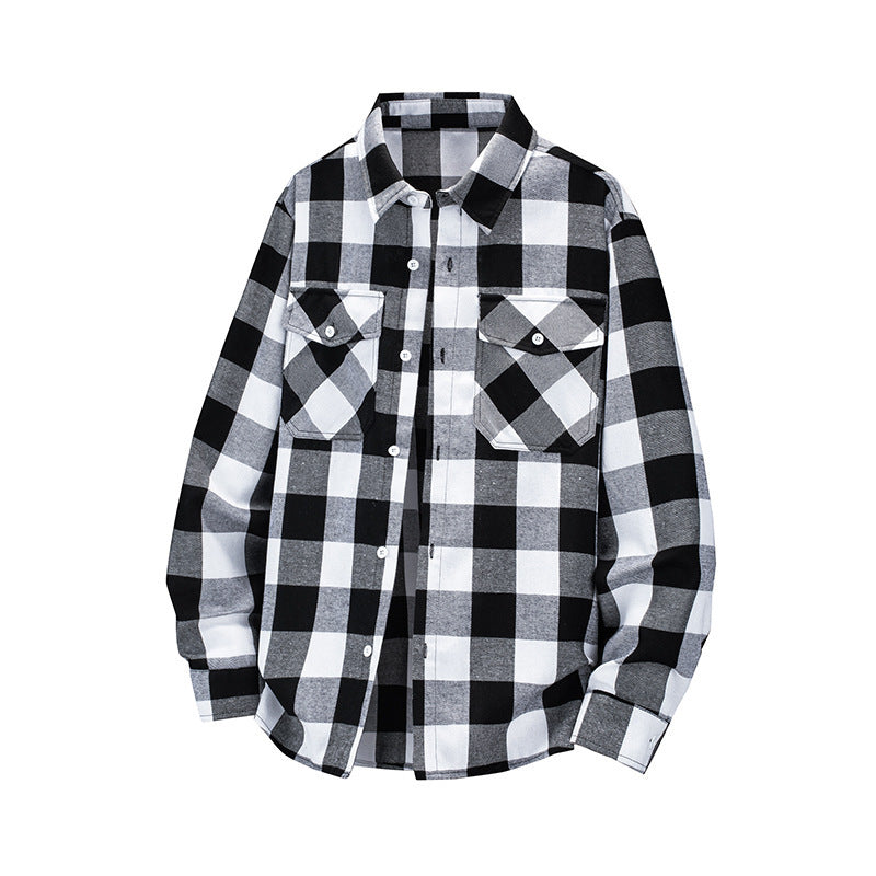 Damen Stilvolle Karomuster Hemdjacke Echo Archiv