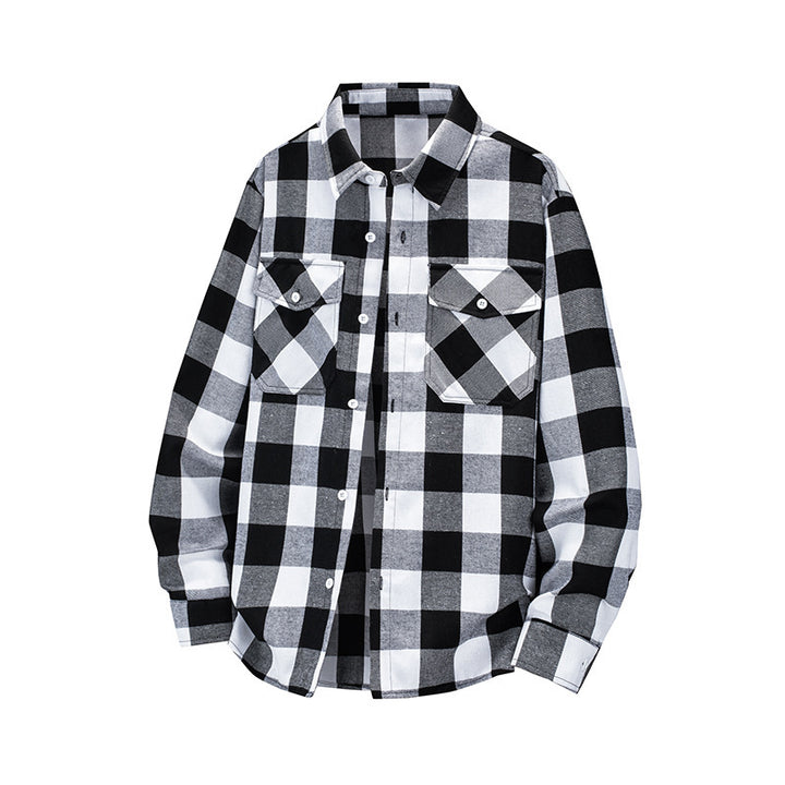 Damen Stilvolle Karomuster Hemdjacke Echo Archiv