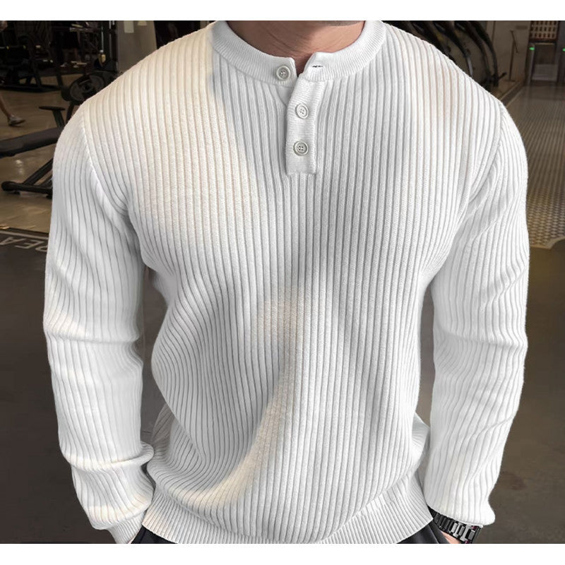 Herren Langarm Pullover mit strukturiertem Rippenstrick Echoarchiv