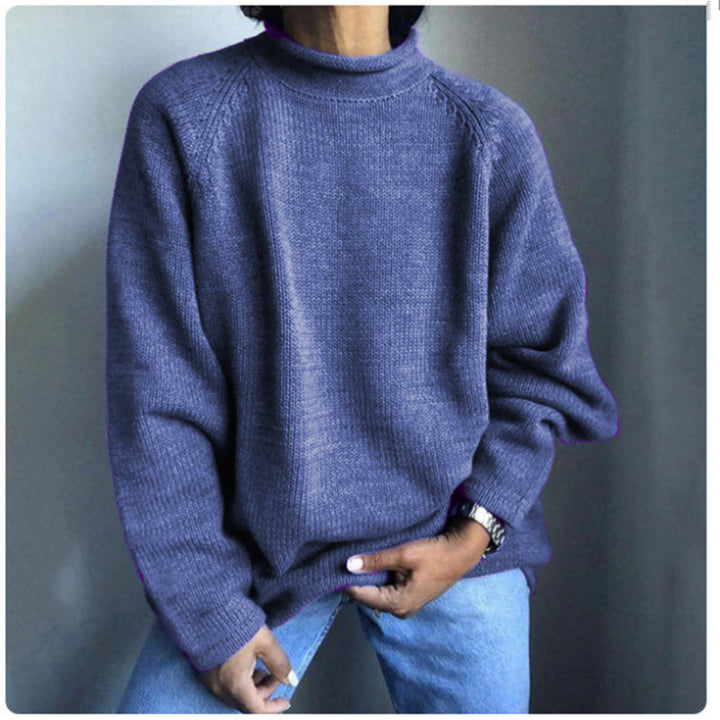 Damen nan kastiger Feinstrickpullover mit kurzem Stehkragen und Raglanärmeln Echo Archiv