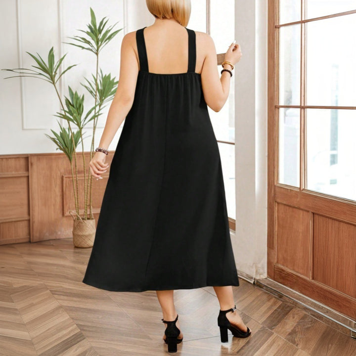 Damen Maxikleid mit elegantem Schlitz und knotenförmigem Halssaum Echo Archiv